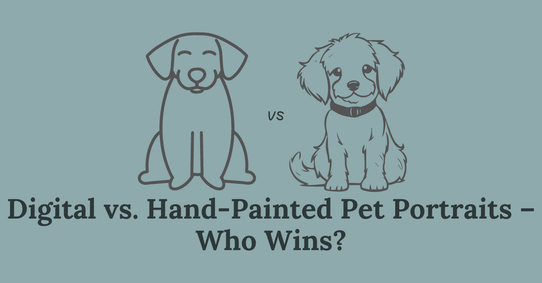 Digital vs. Hand-Painted Pet Portraits – Who Wins?