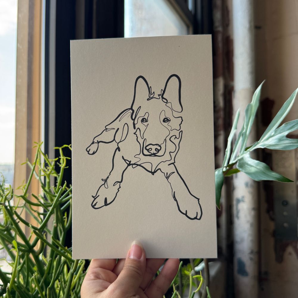 One Pet Single-Line Custom Portrait