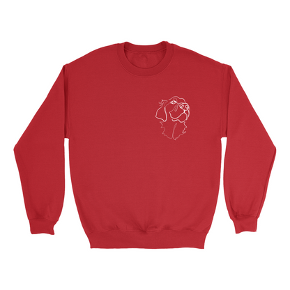 Custom Single-Line Pet Portrait Chest Sweatshirt