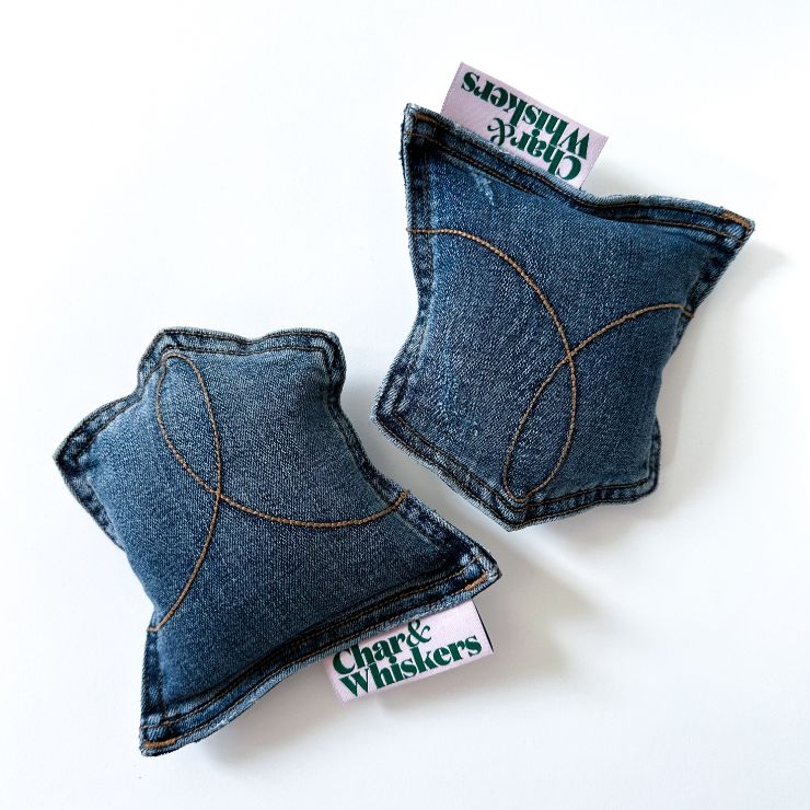 Denim Pocket Catnip Toy