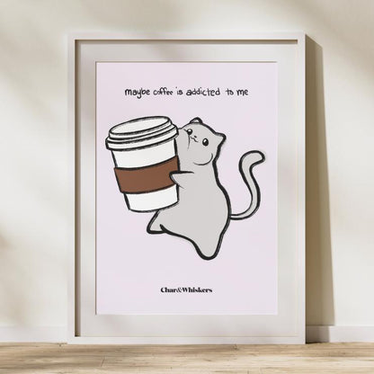 Coffee Cat Art Print
