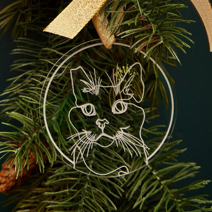 Custom Pet Portrait Acrylic Ornament