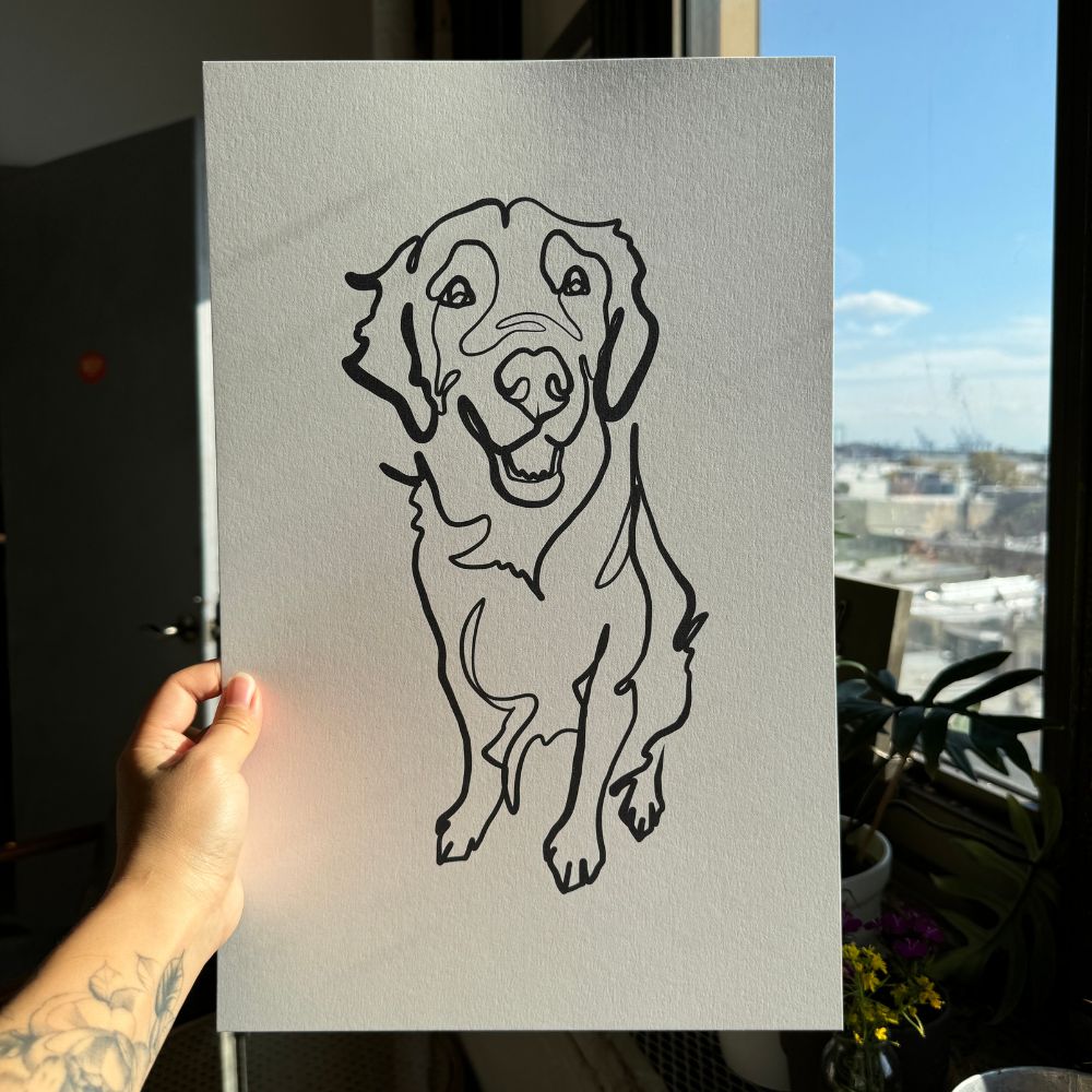 One Pet Single-Line Custom Portrait