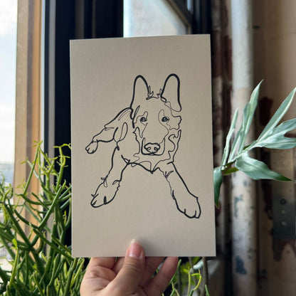 One Pet Single-Line Custom Portrait