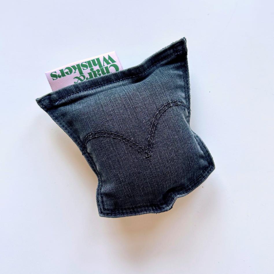 Denim Pocket Catnip Toy