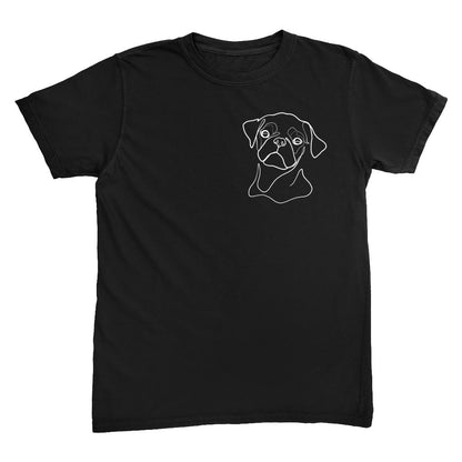 Single-Line Custom Pet Portrait T-Shirt