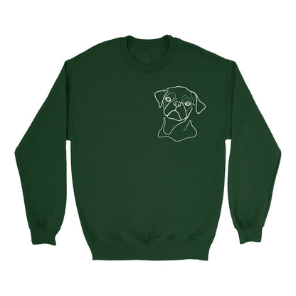 Custom Single-Line Pet Portrait Chest Sweatshirt
