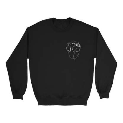 Custom Single-Line Pet Portrait Chest Sweatshirt