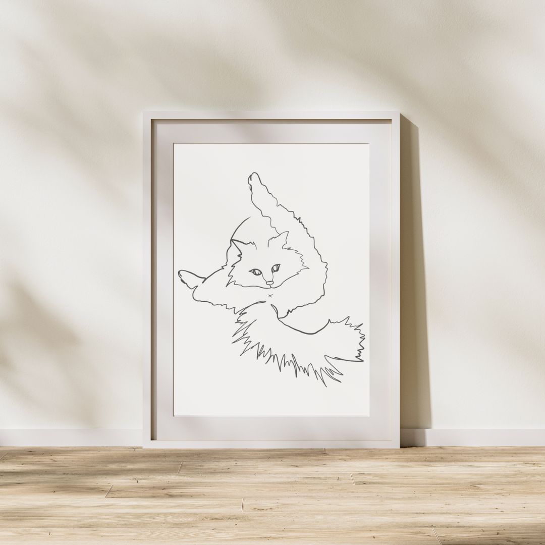 Rasmus Cat Butt Lick Wall Art