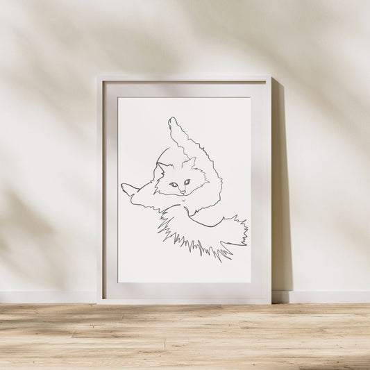 Rasmus Cat Butt Lick Wall Art